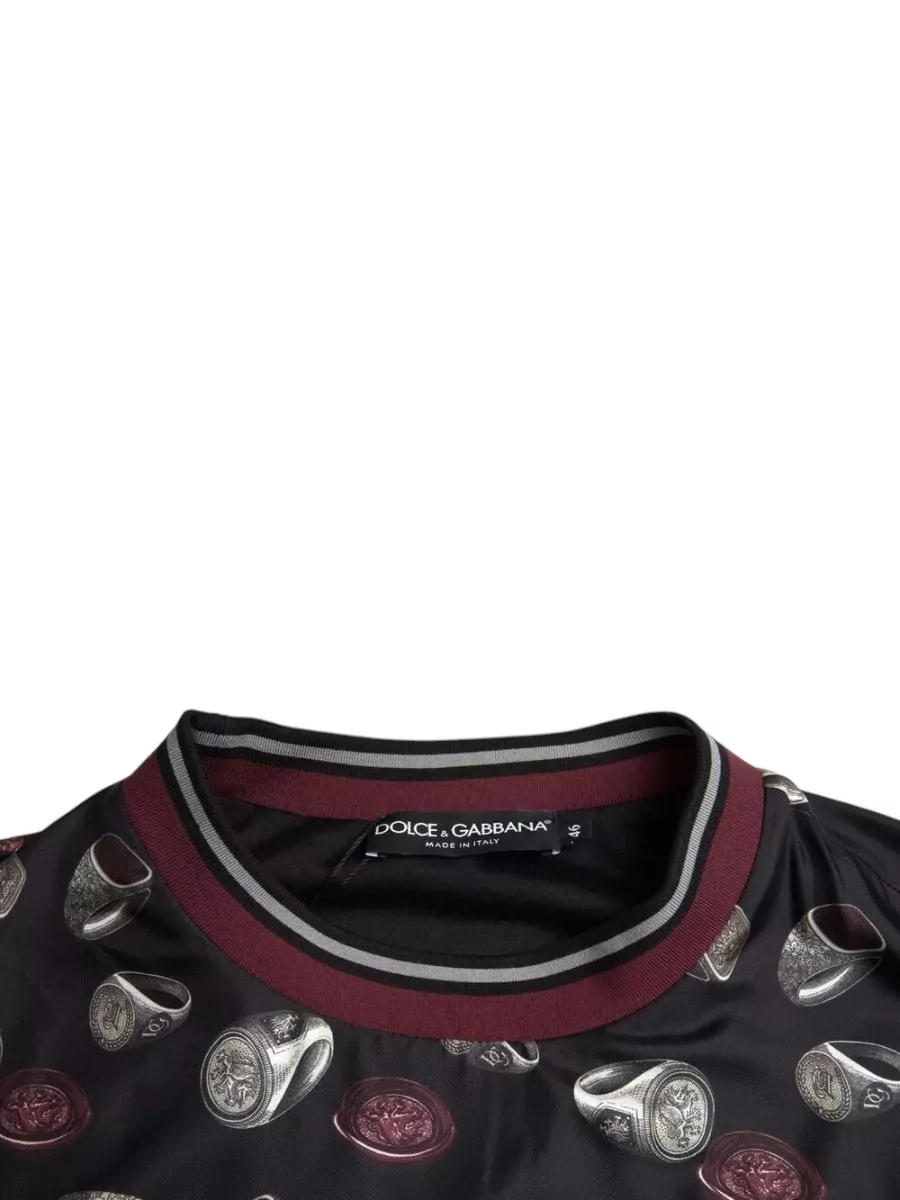 Dolce&Gabbana Silk Printed Crewneck Sweatshirt