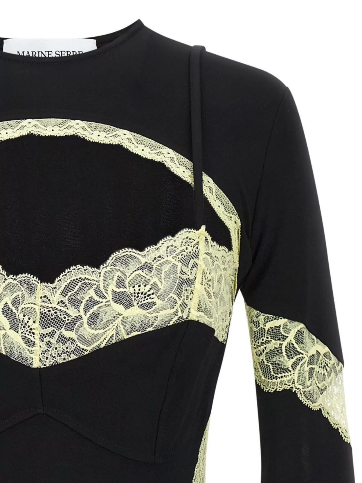 Marine Serre Illusion Effect Fitted Long Sleeve Top