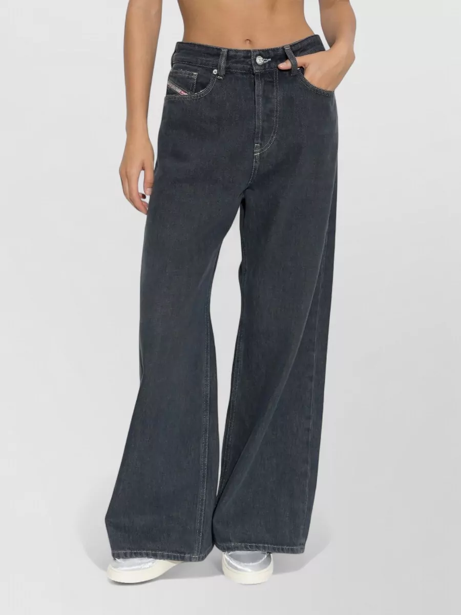 Diesel Denim High-Rise Wide-Leg Jeans