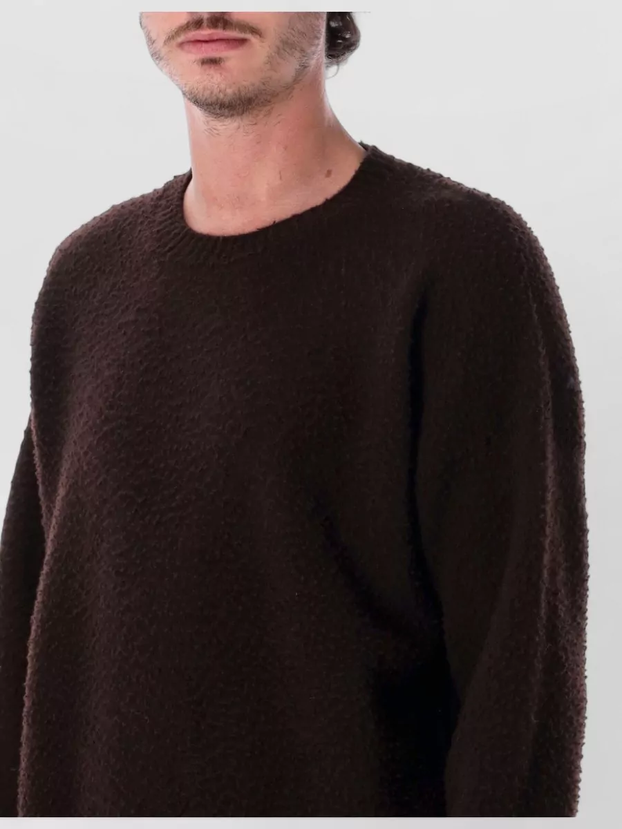 Roberto Collina Textured Wool Crew Neck Jumper