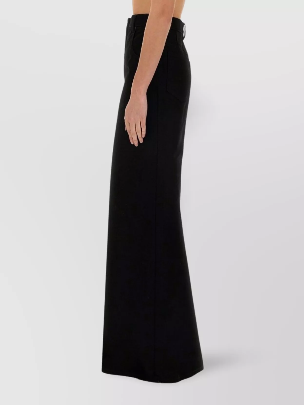 Shop Nina Ricci High-rise Wide-leg Trousers Pockets