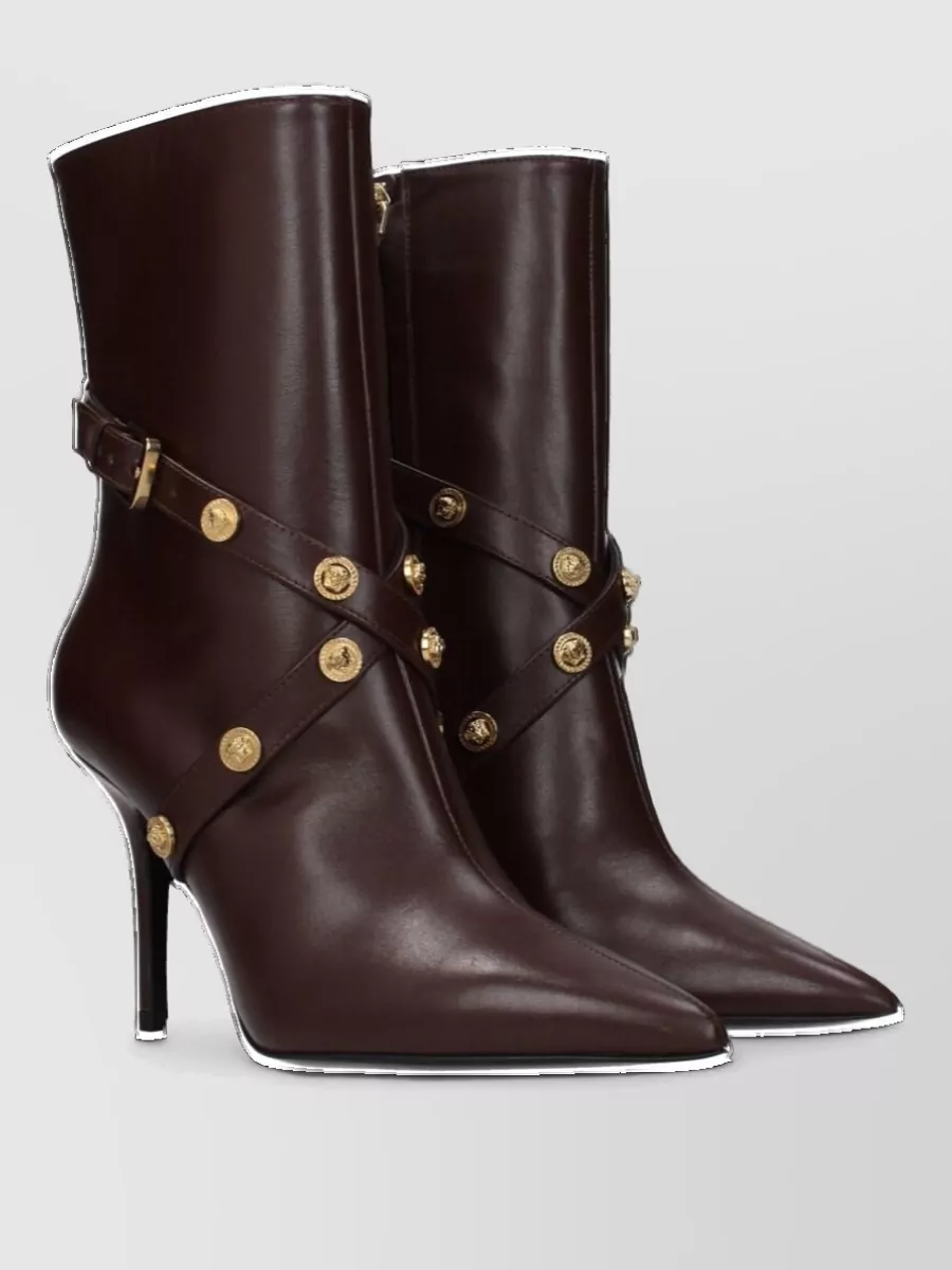 Versace leather ankle boots