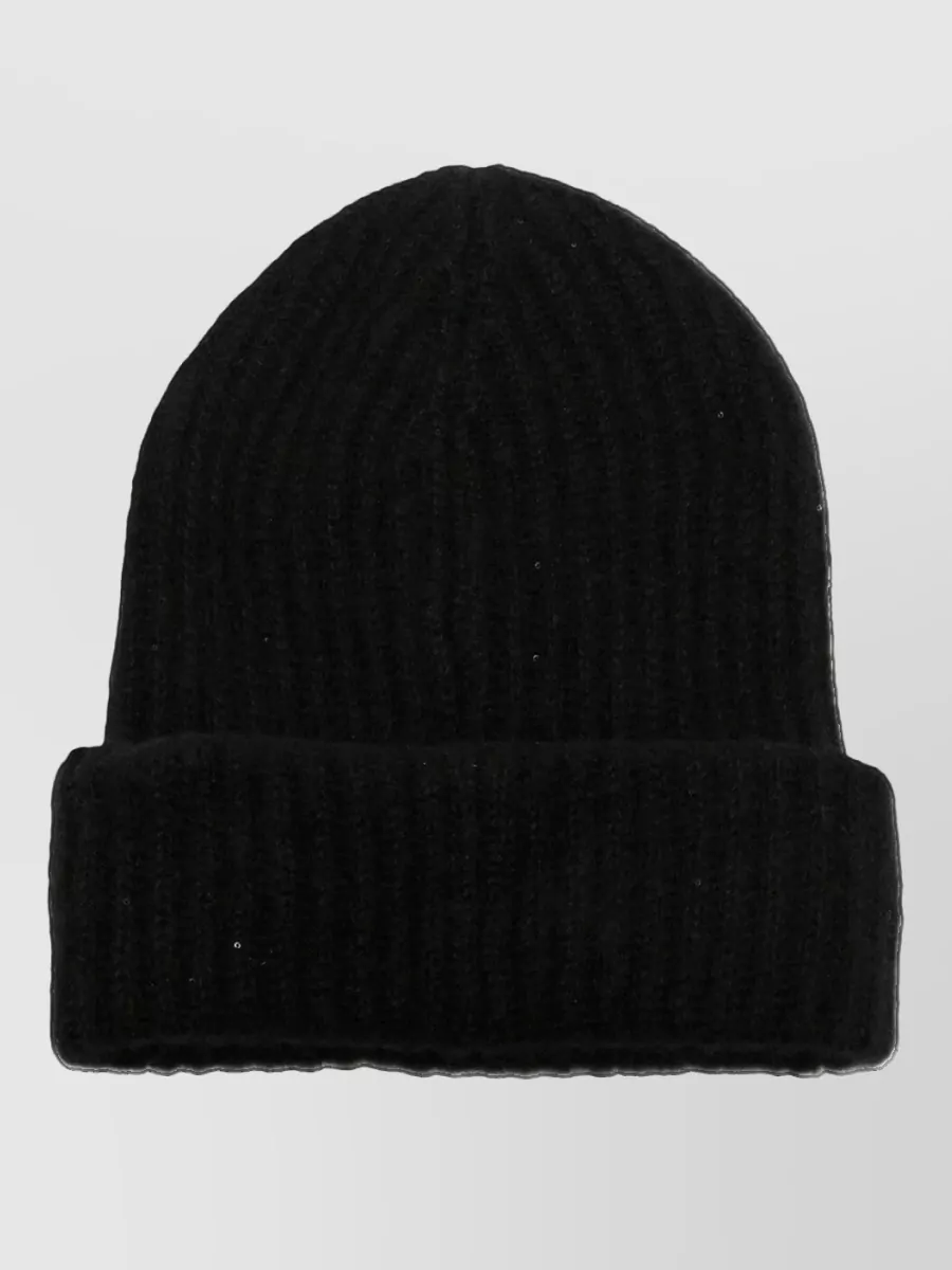 Roberto Collina cashmere silk ribbed sequin beanie