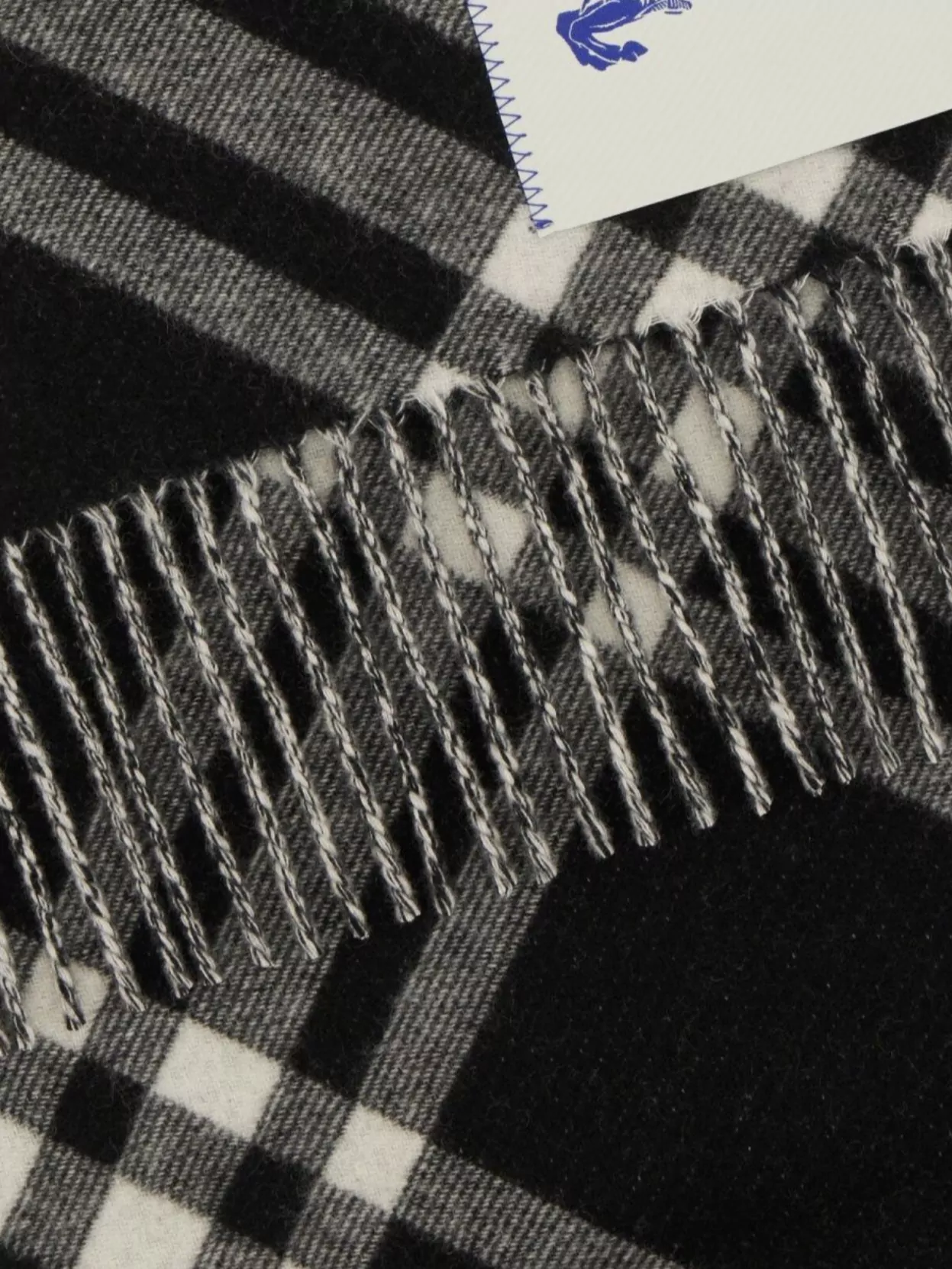 Burberry Checked Pattern Scarves Fringe Detailing