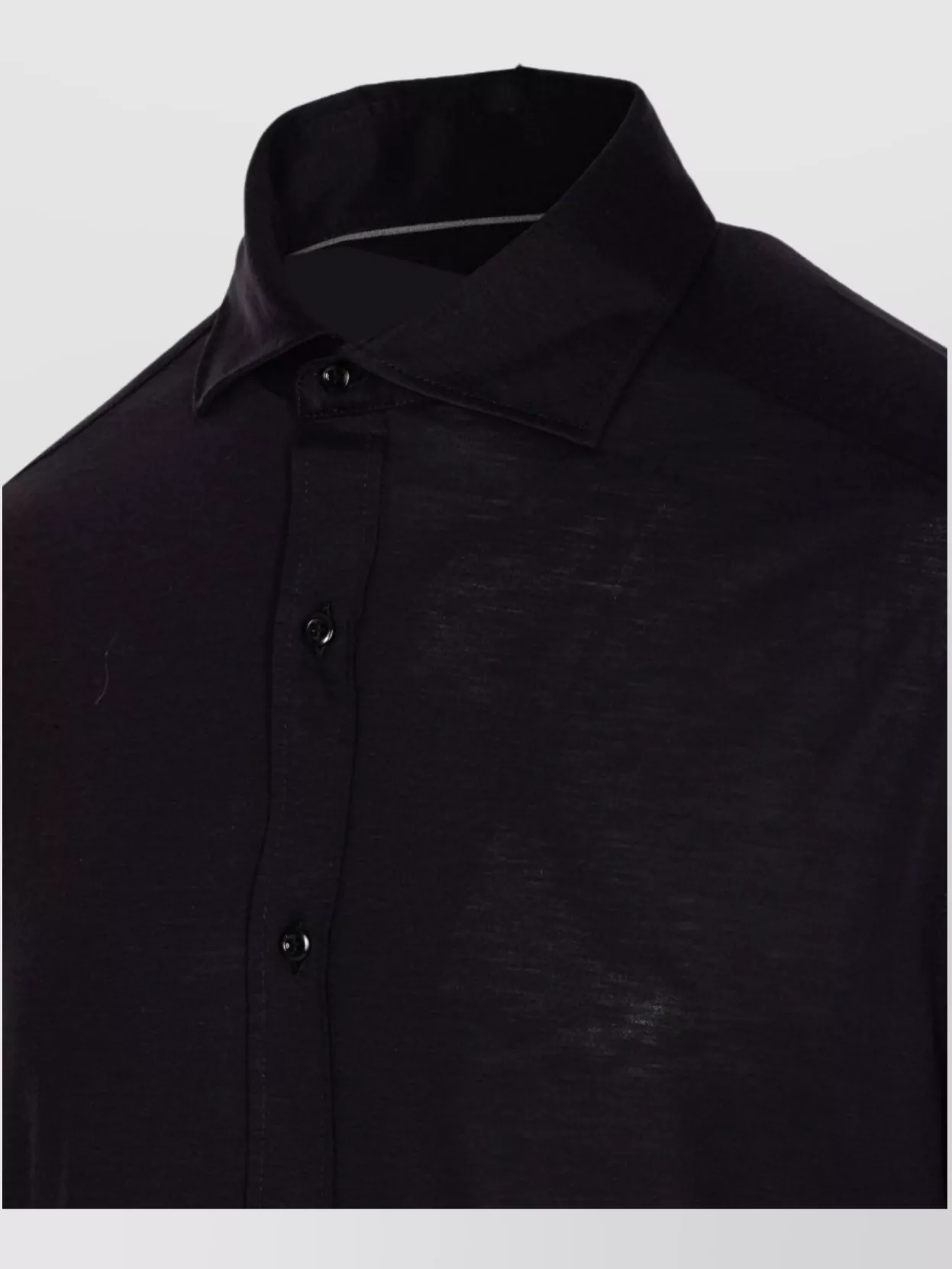 Brunello Cucinelli Sheer Fabric Button-Down Collar Shirt