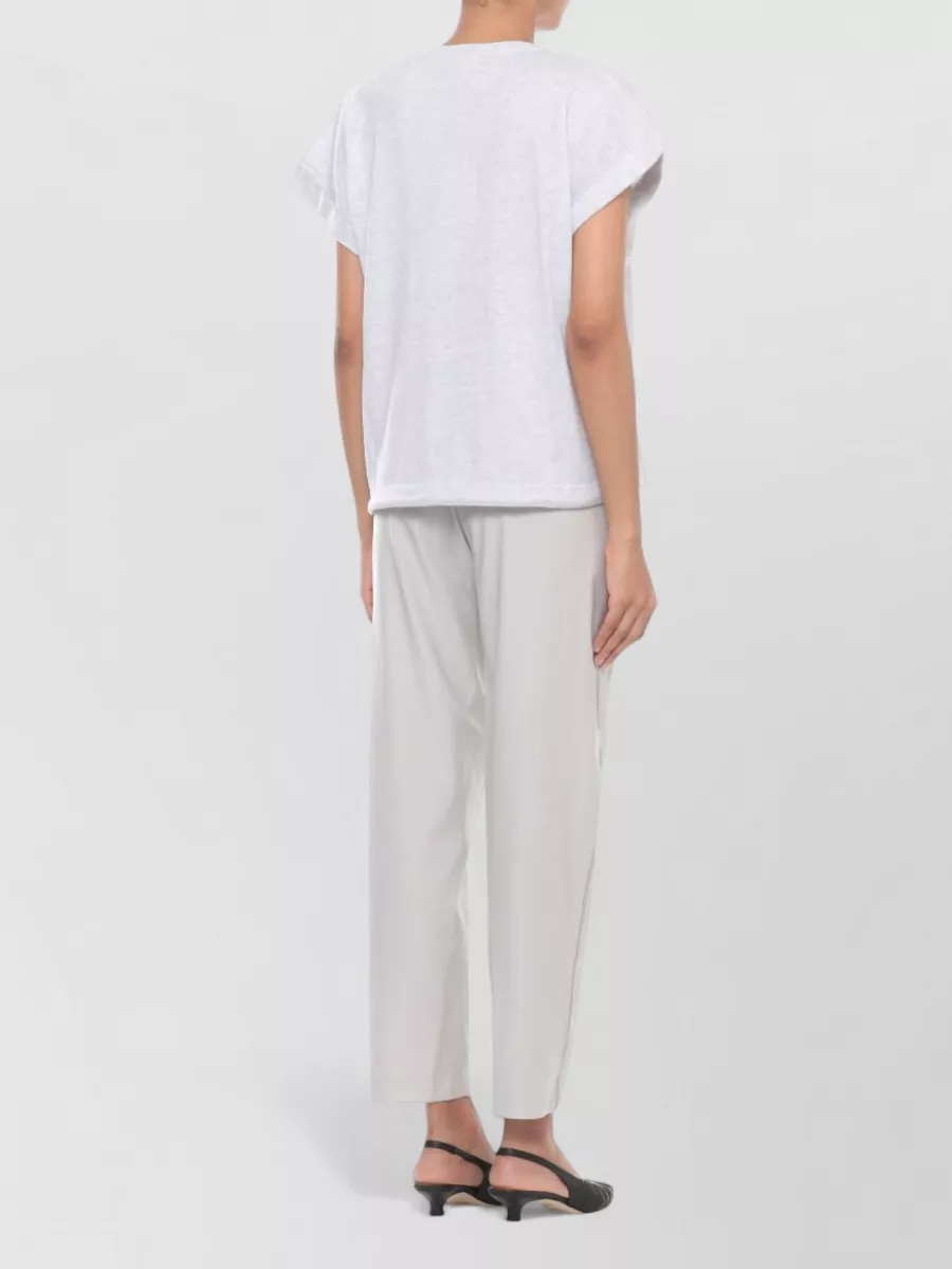 Panicale V-Neck Short-Sleeve Cotton T-Shirt