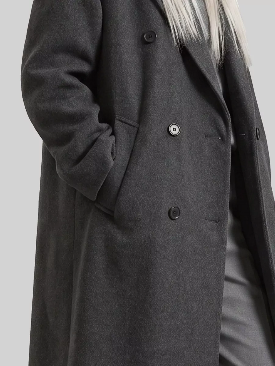 The Frankie Shop Wool Oversized Double-Breasted Coat
