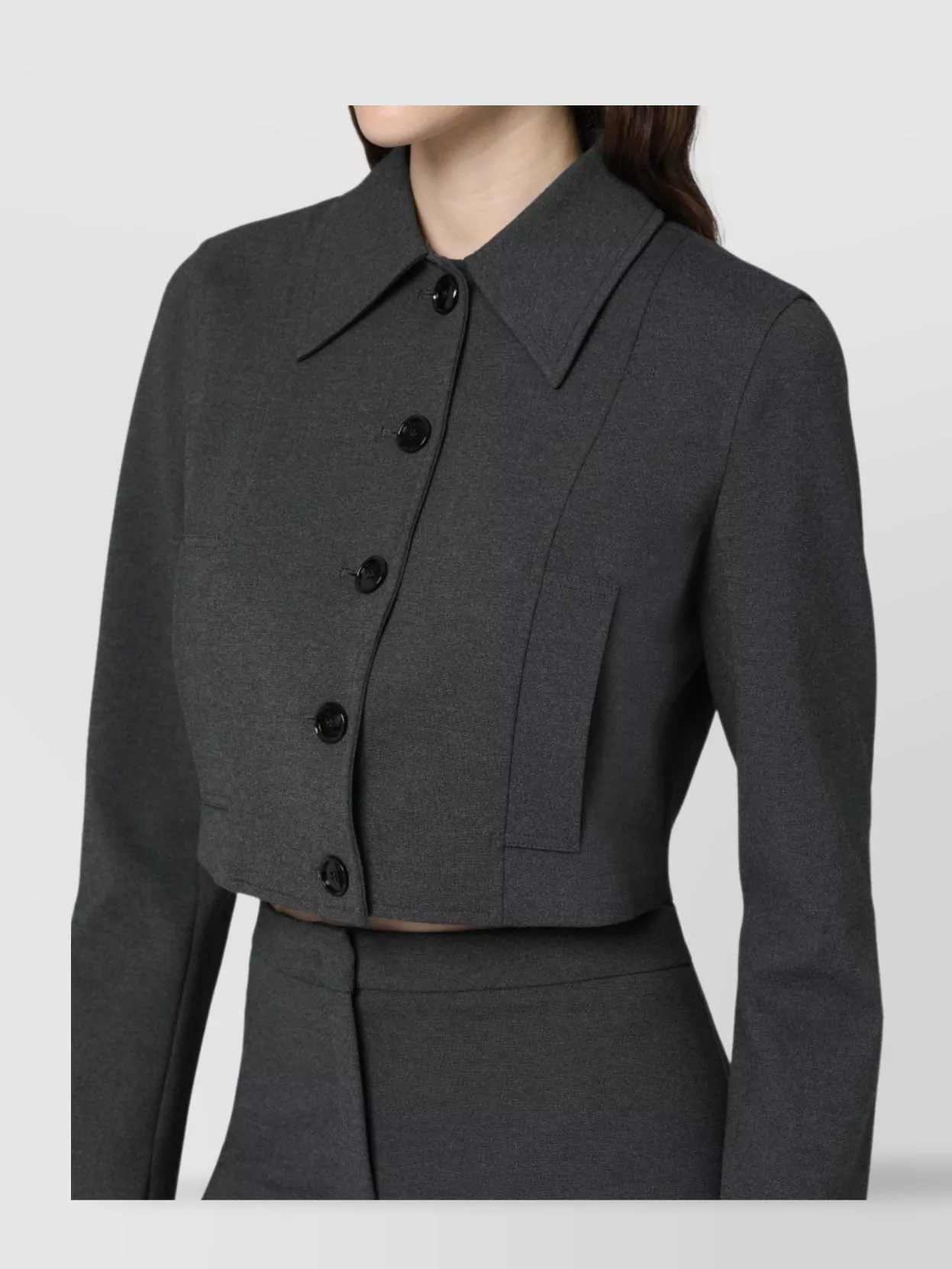Pinko Cropped Length Single-Breasted Jacket