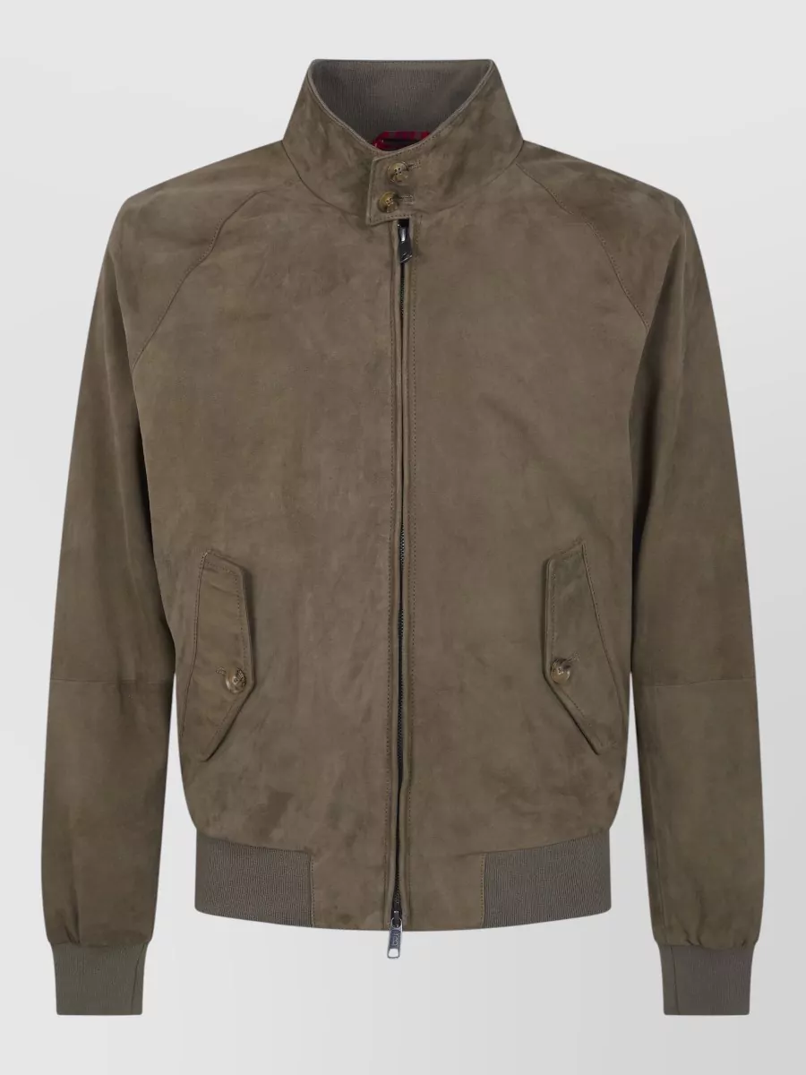 Baracuta Suede Bomber Jacket