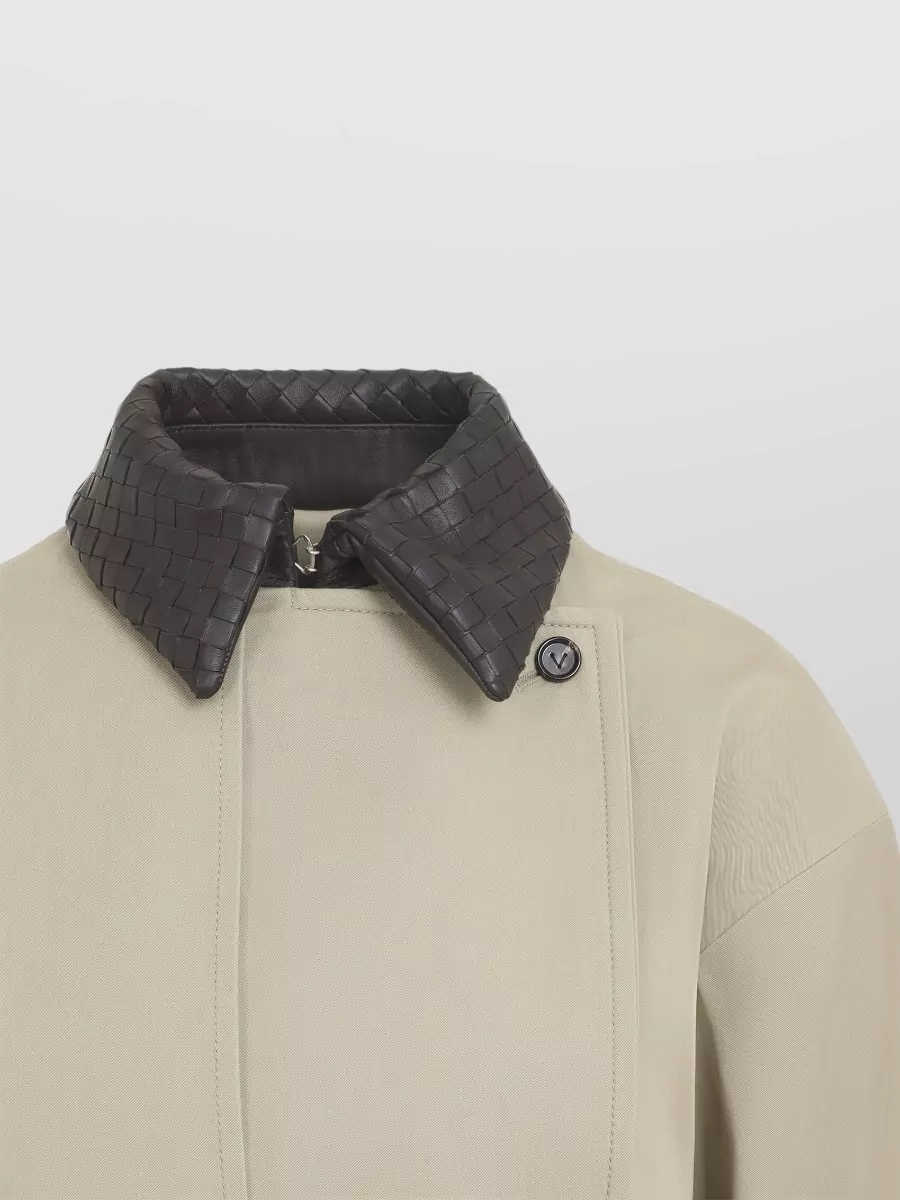 Bottega Veneta Cotton Single-Breasted Asymmetric Belted Trench Coat