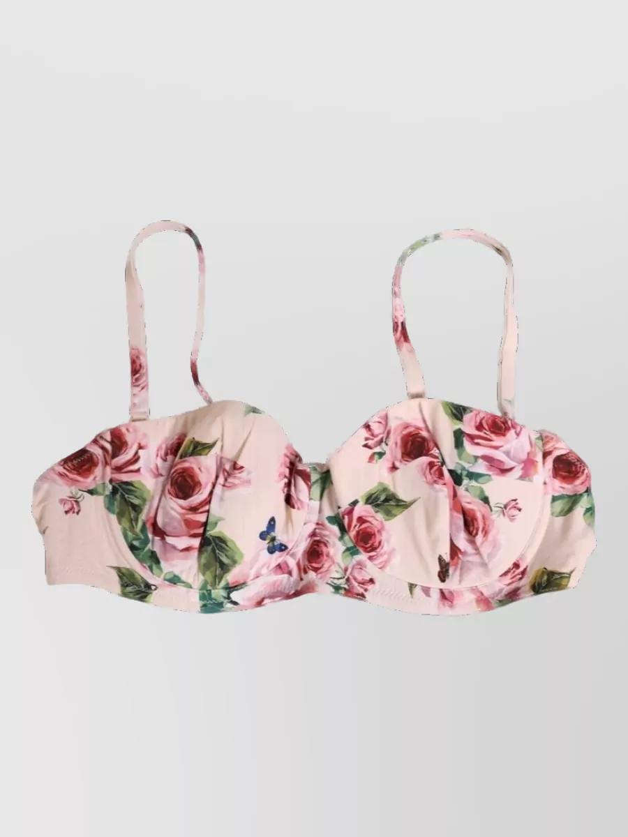 Dolce&Gabbana floral-print underwire bikini top