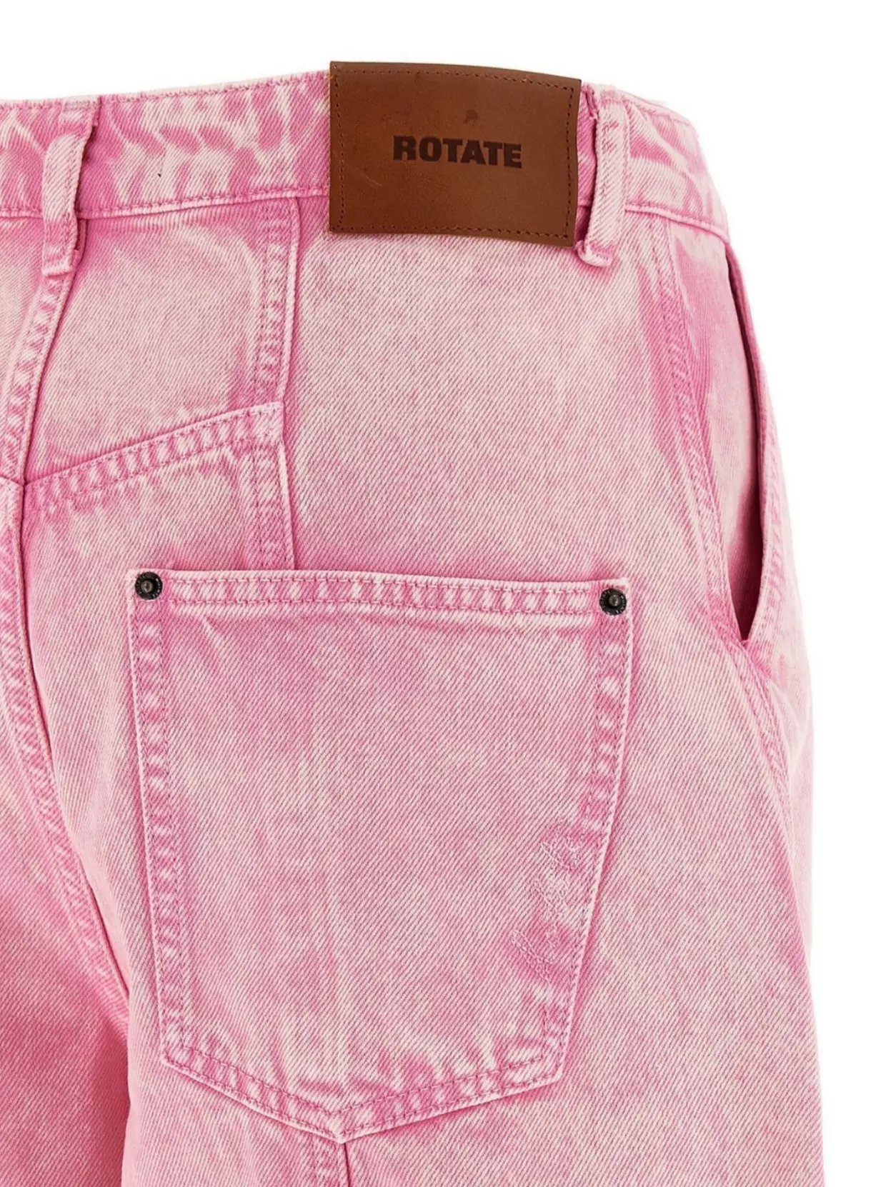 Shop Rotate Birger Christensen Denim Cargo Pants With Front Seam Detail