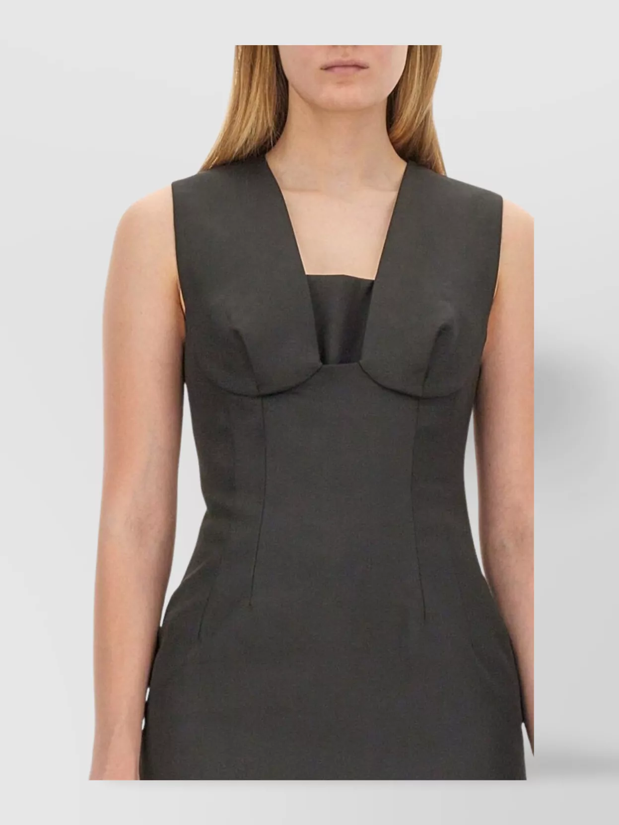 Sportmax Fitted Sleeveless Top Square Neck