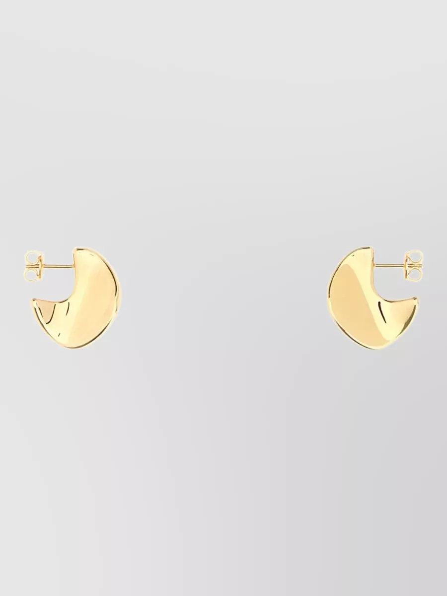 Bottega Veneta sterling silver disc earrings