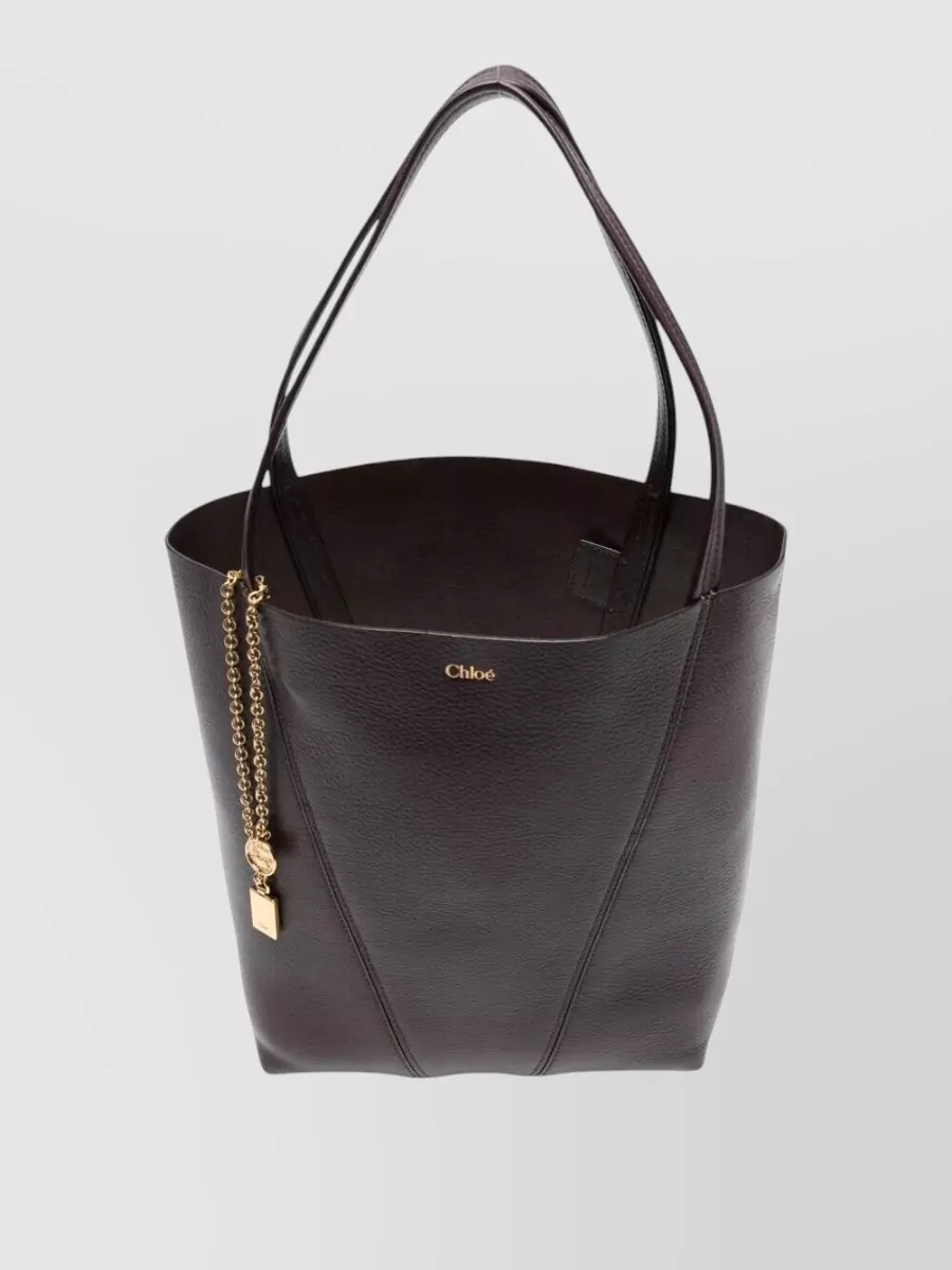 Chloé Spin Chain Detail Tote Bag Double Handles