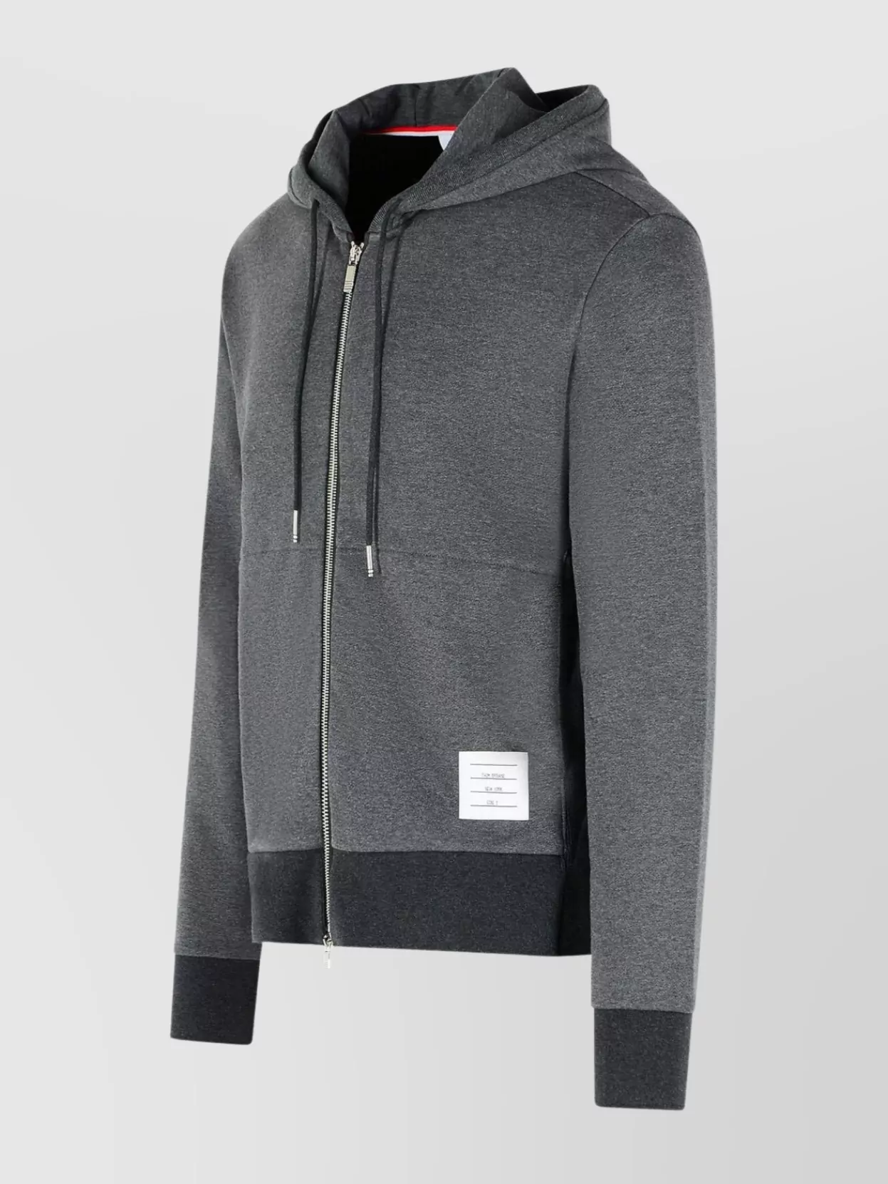 Thom Browne Cotton Hoodie With Ribbed Cuffs And Hem