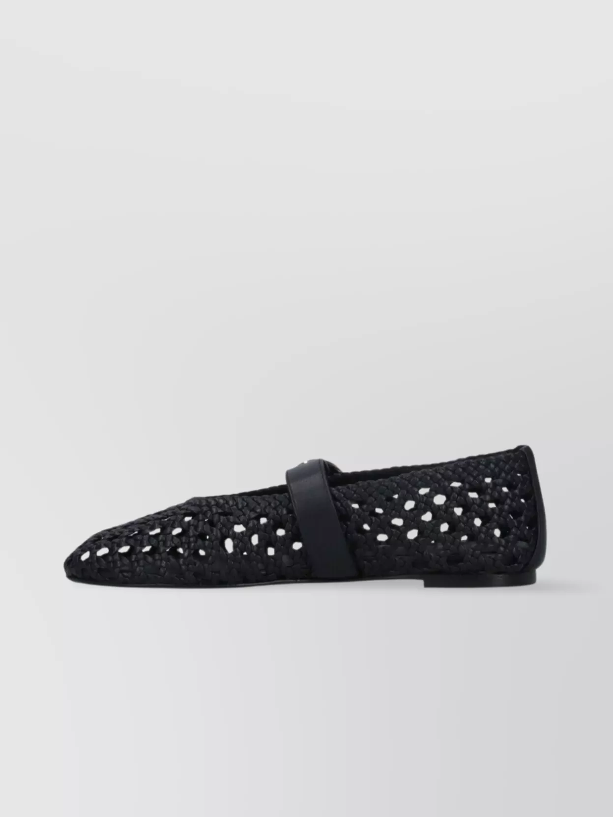 Stuart Weitzman Buckle Detail Flat Sole Round Toe Ballerina Shoes