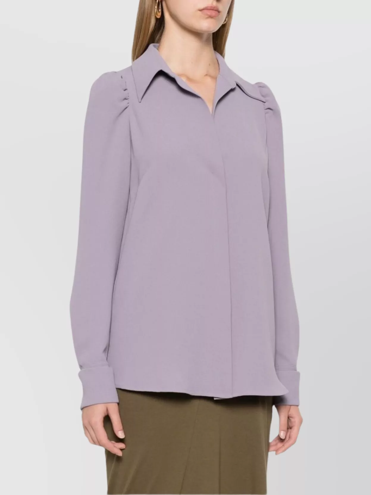 Dries Van Noten Celindra Long Sleeve Collared Shirt