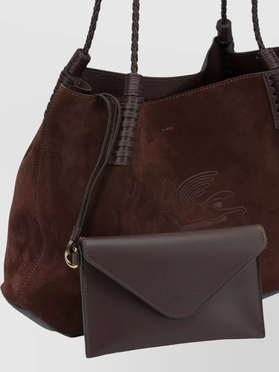 Etro Medium Suede Leather Bucket Bag