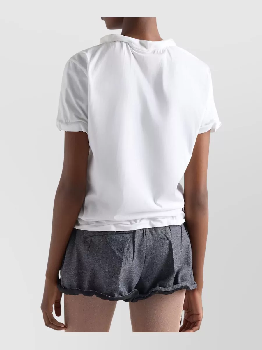 Prada Cotton Jersey T-shirt With Shapeable Hem Clothing In White