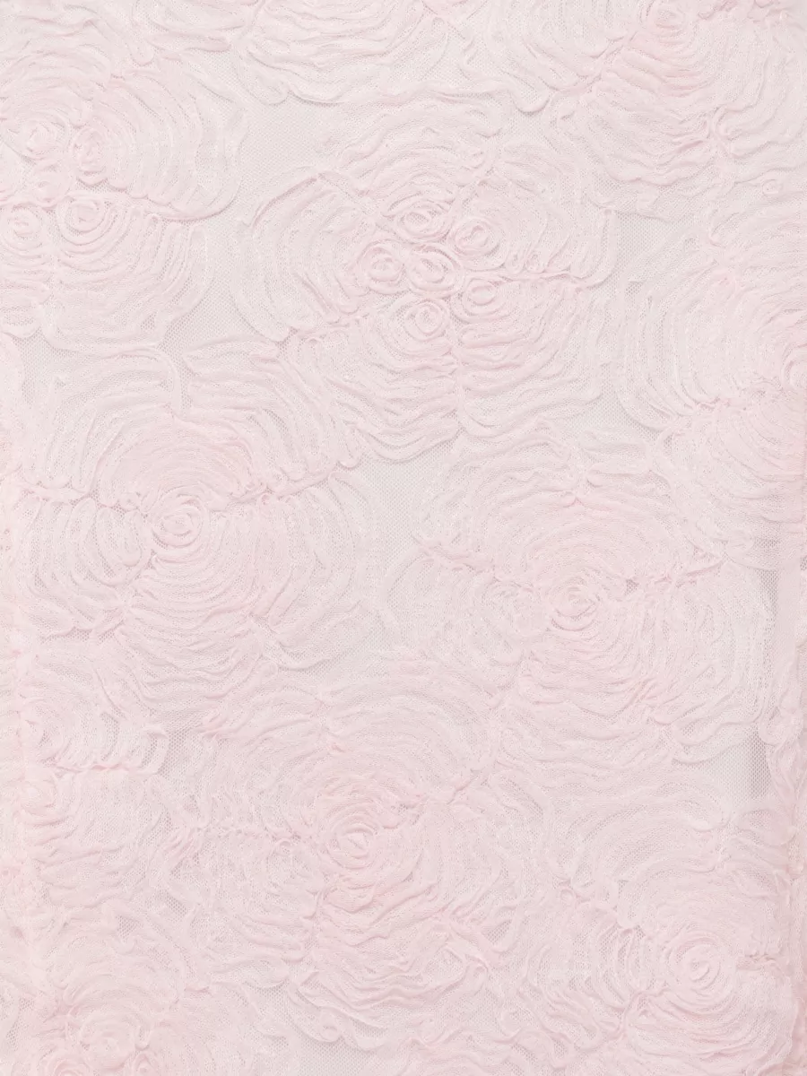 Rotate Sleeveless Floral-Embroidered Mesh Mini Dress