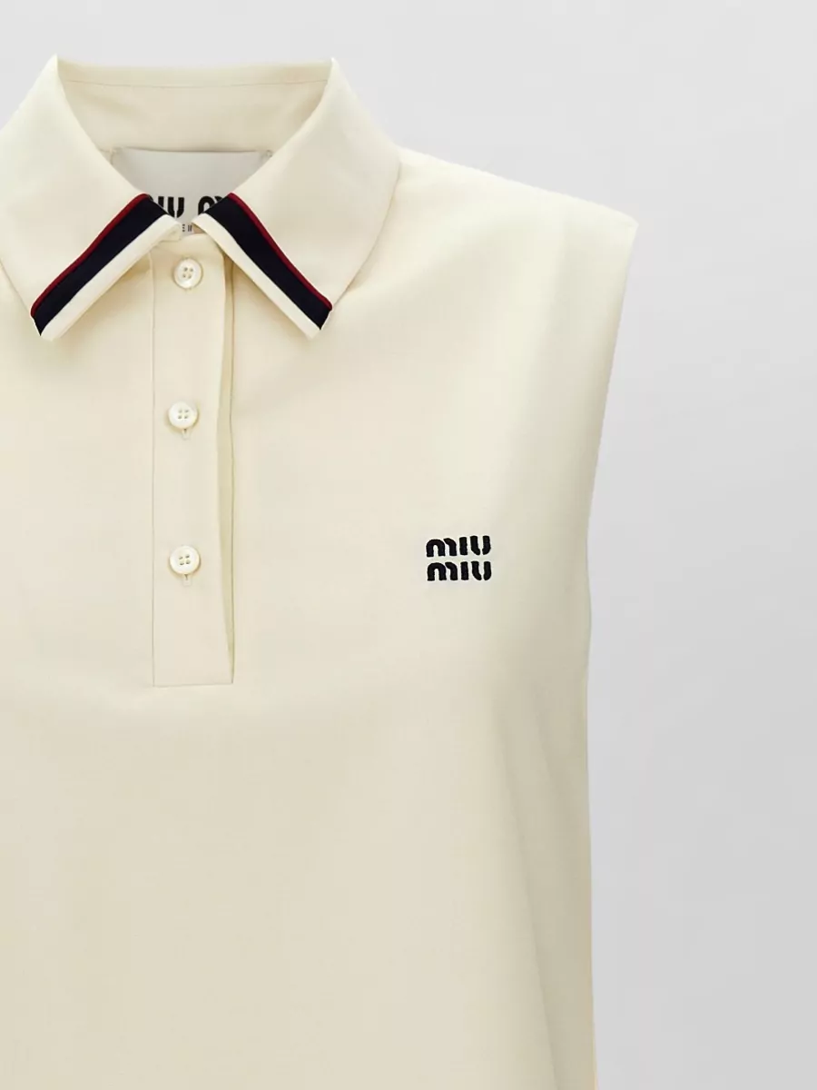 Miu Miu Sleeveless Striped Mini Dress
