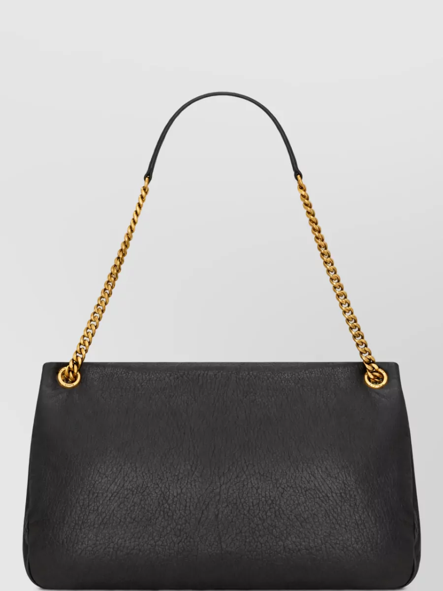 Saint Laurent Calypso Large Leather Shoulder Bag