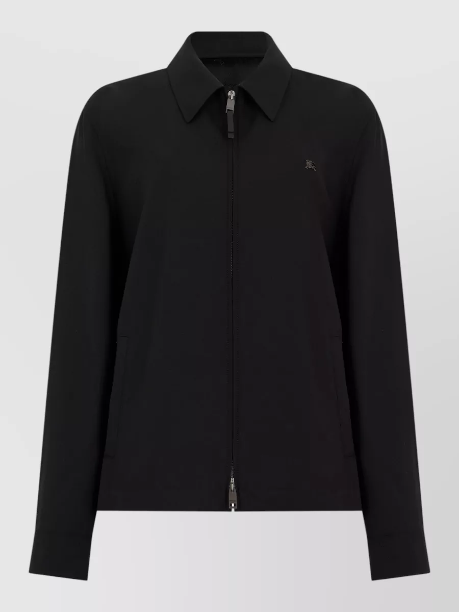 Burberry wool twill zip-up jacket