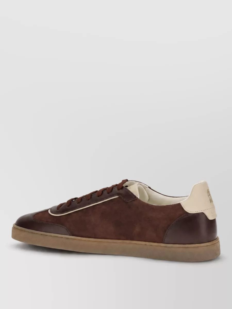 Brunello Cucinelli Leather Lace-Up Sneakers