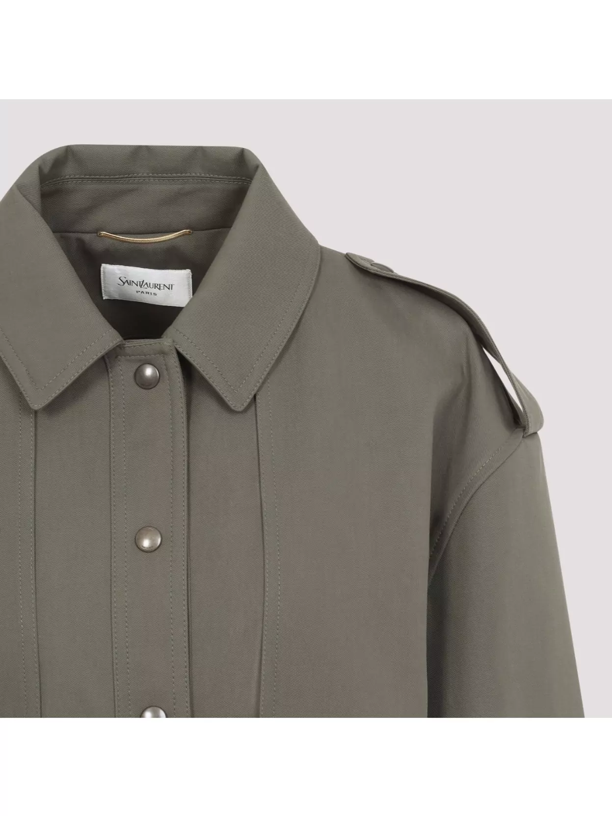 Saint Laurent Utility Cotton Jacket With Flap Pockets