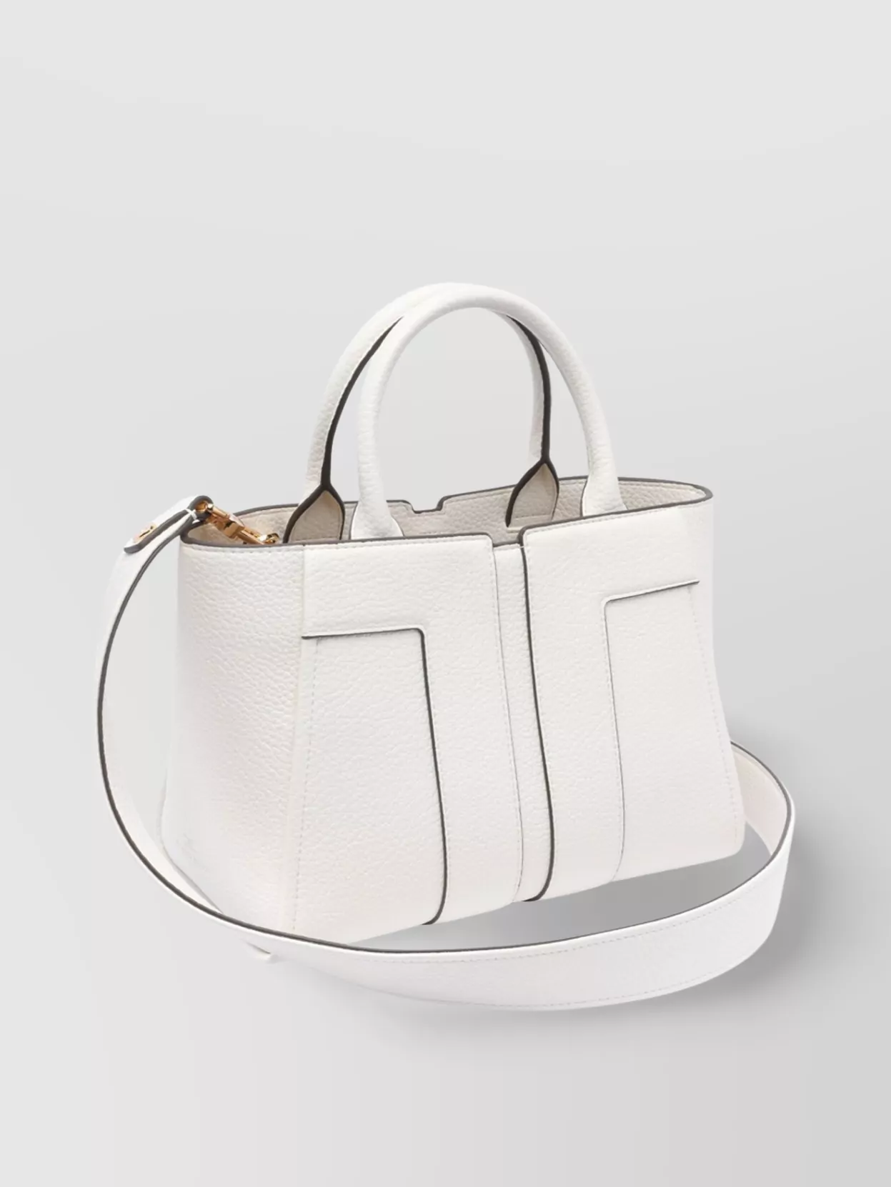 Shop Elisabetta Franchi Structured Textured Handbag Handles Strap Accents