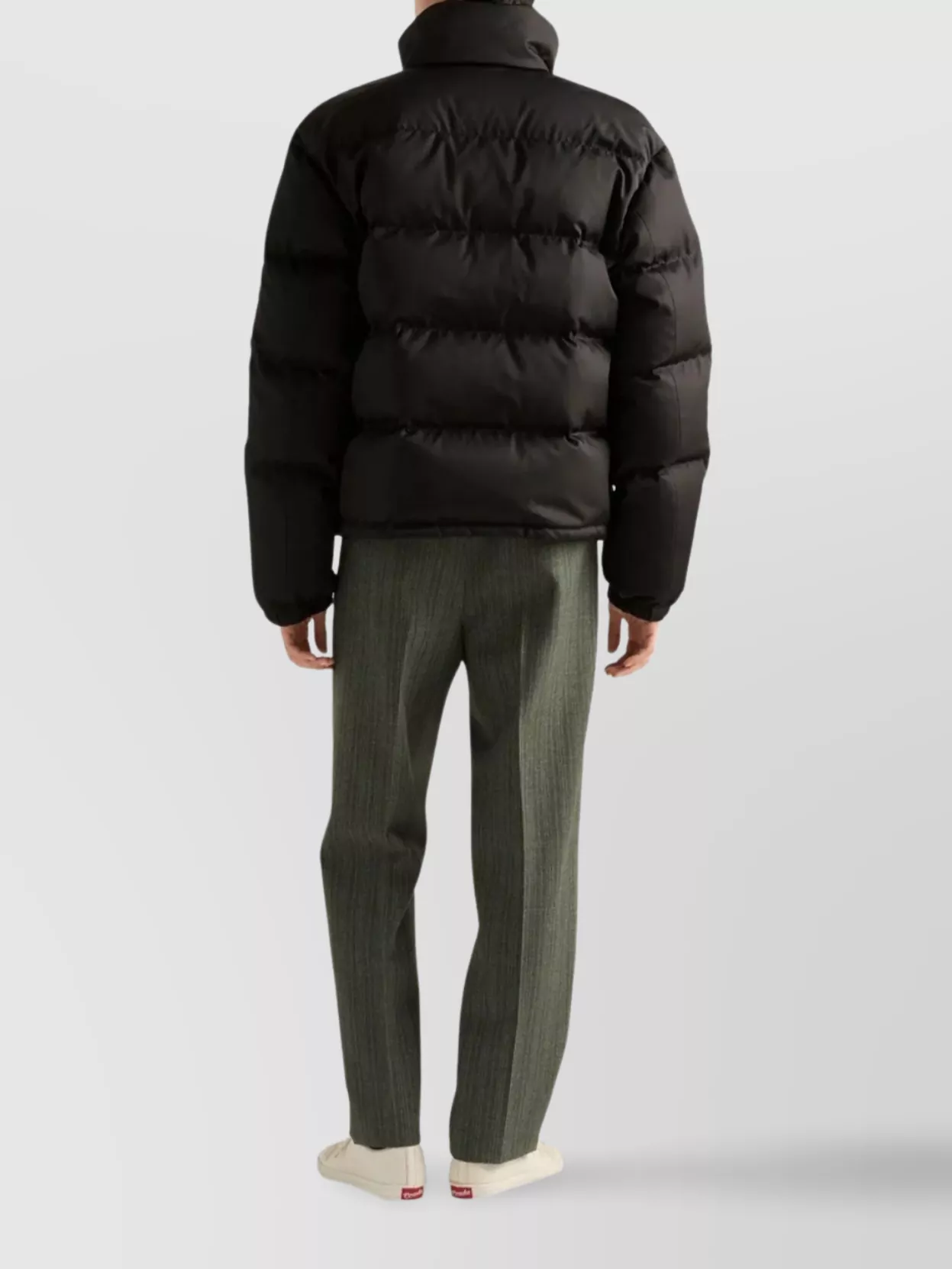 Prada Puffer High Collar Side Pockets Elasticated Cuffs