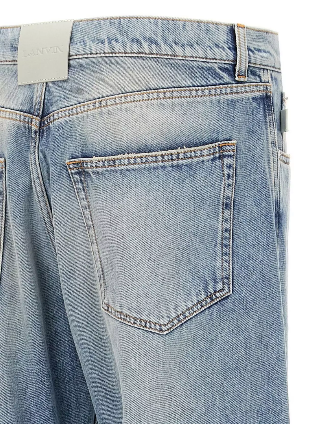 Lanvin 'faded Wash' Five-pocket Jeans With Belt Loops