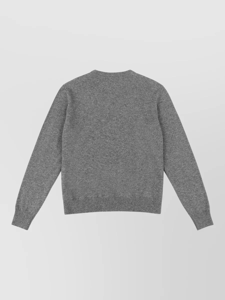 Entire Studios Soft Textured Crewneck Sweater With Ribbed Cuffs
