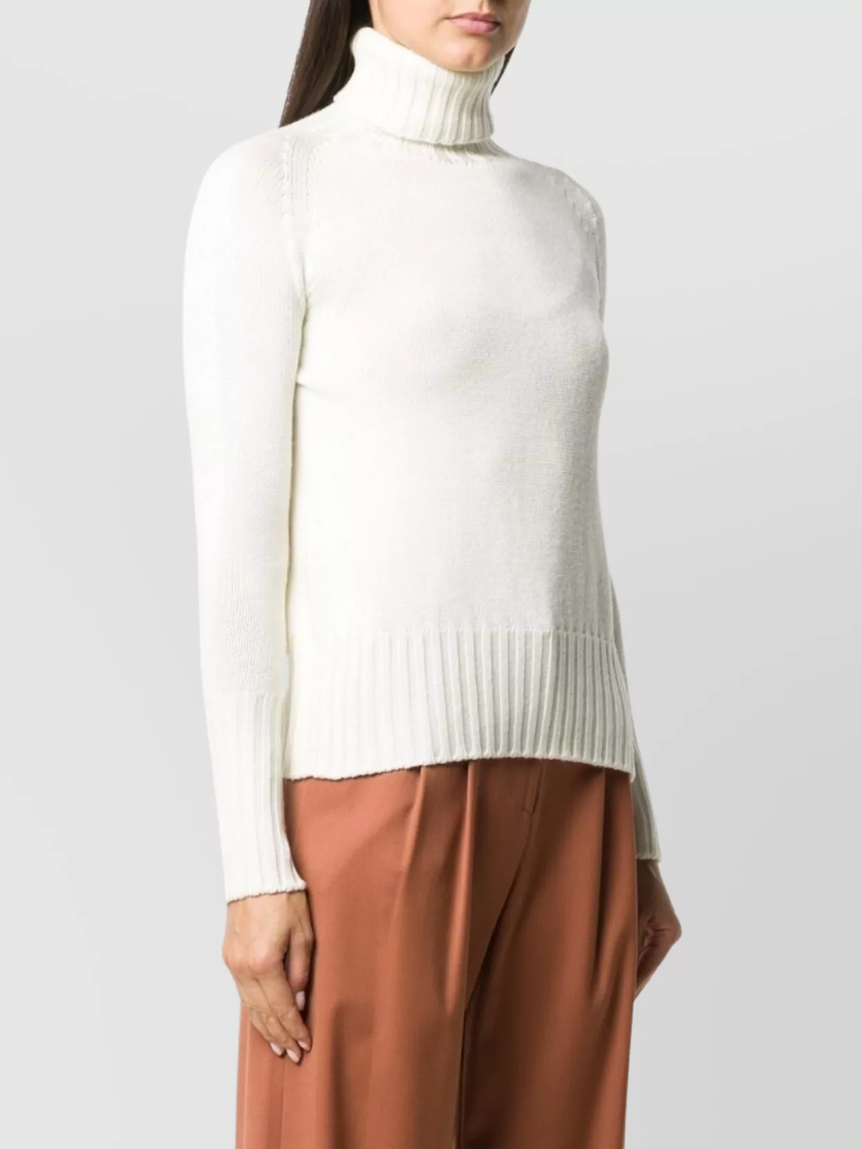 Drumohr Merino Turtleneck Long Sleeve Knit Sweater