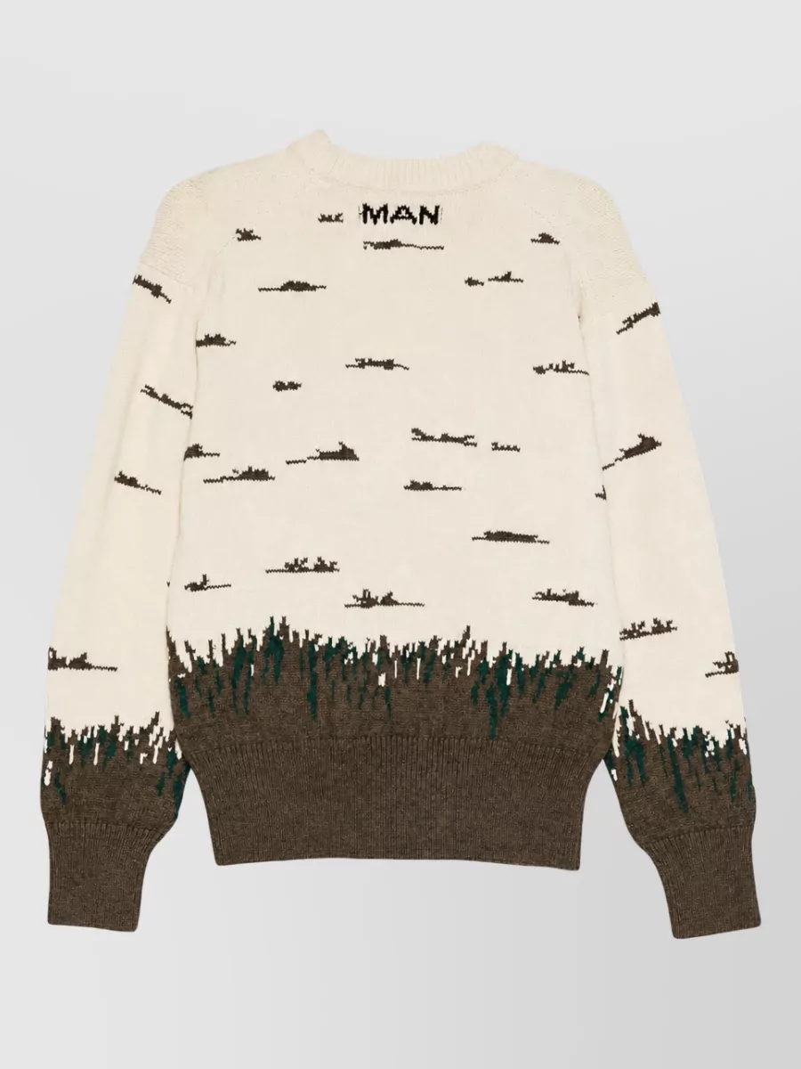 Junya Watanabe Intarsia Wool Crewneck Jumper