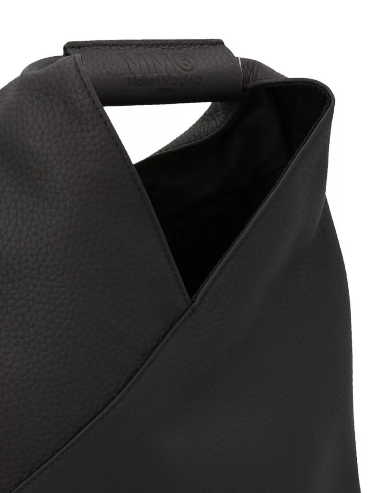 Mm6 Maison Margiela Leather Triangle Top Handle Tote Bag