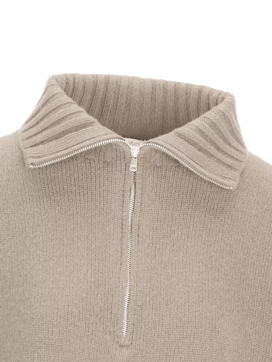 Max Mara Cashmere Ribbed High-Neck Sweatshirt