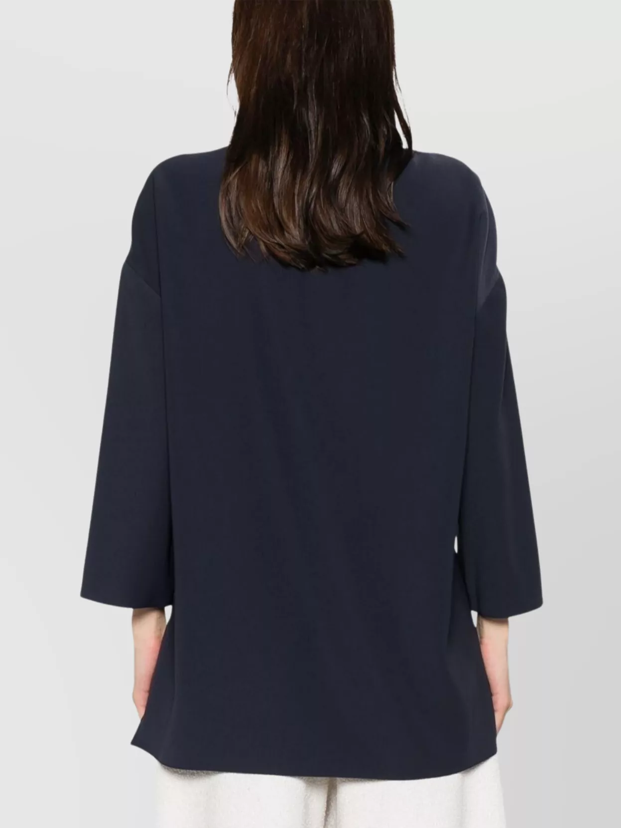 EMPORIO ARMANI ASYMMETRIC DETAIL DROP SHOULDER LONG SLEEVES 