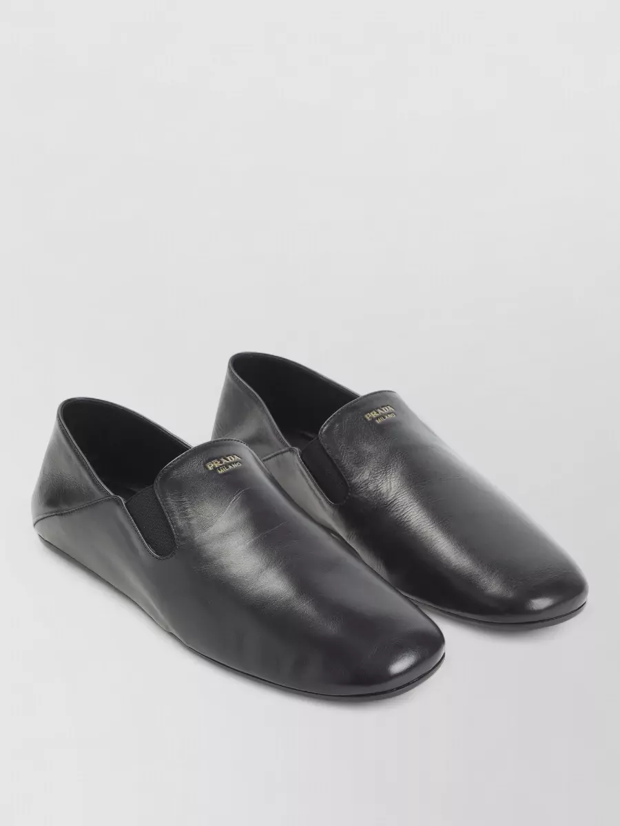 Prada leather slip-on loafers