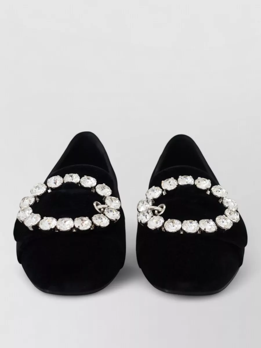 Dolce&Gabbana crystal-embellished velvet loafers