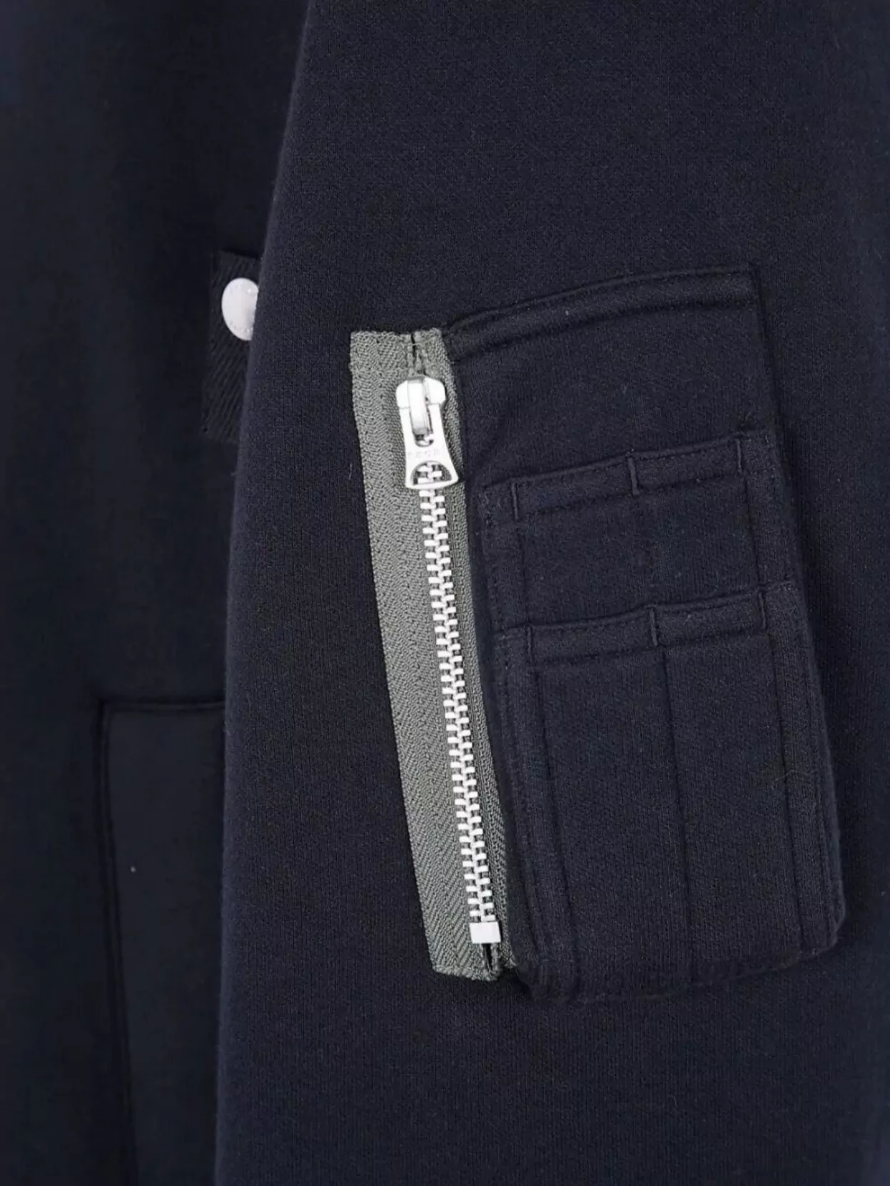 Sacai Ribbed Cuffs Sweat Jacket