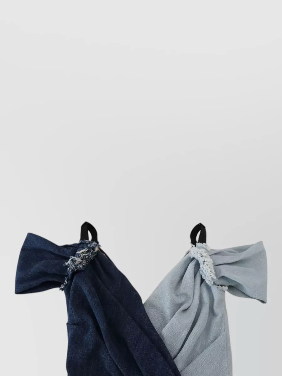 Dolce&Gabbana Denim V-Neck Draped Mini Dress