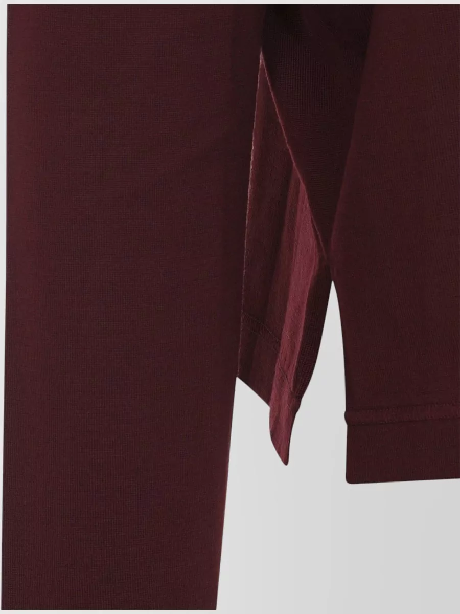 Jil Sander Wool Knit Long-Sleeve Polo Shirt