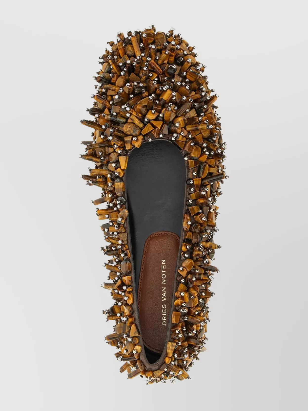 Dries Van Noten Decorative Round Toe Ballet Flats In Multi