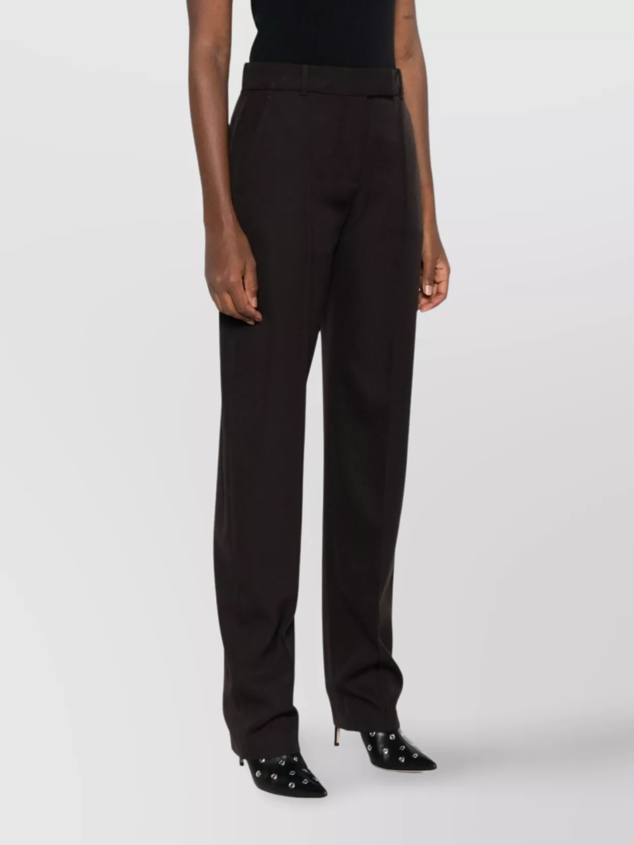 Alexander Mcqueen Wool Trousers With Front Pleats And Pockets