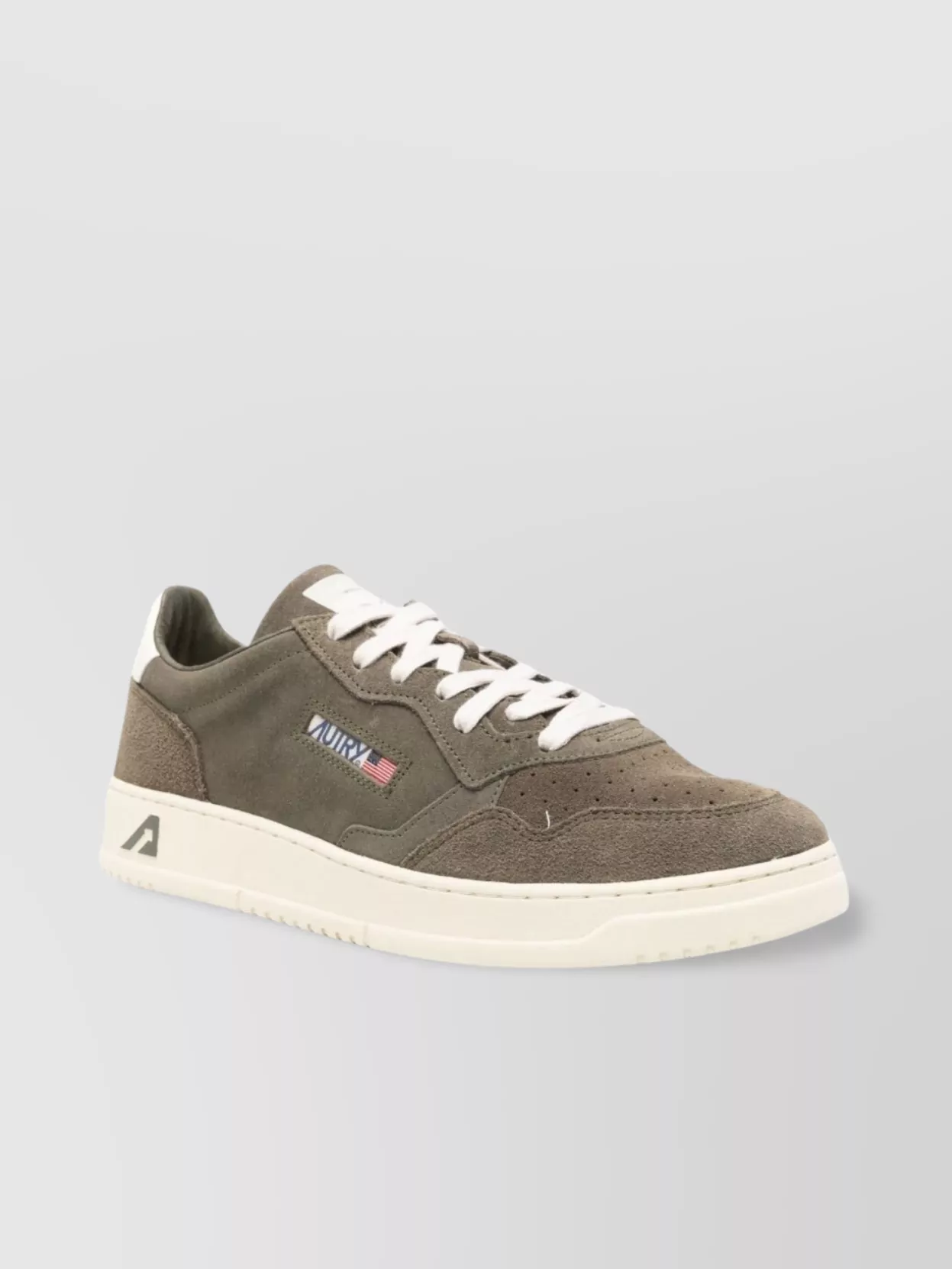 Autry Low-top Suede Sneakers With Rubber Sole And Lace-up Closure