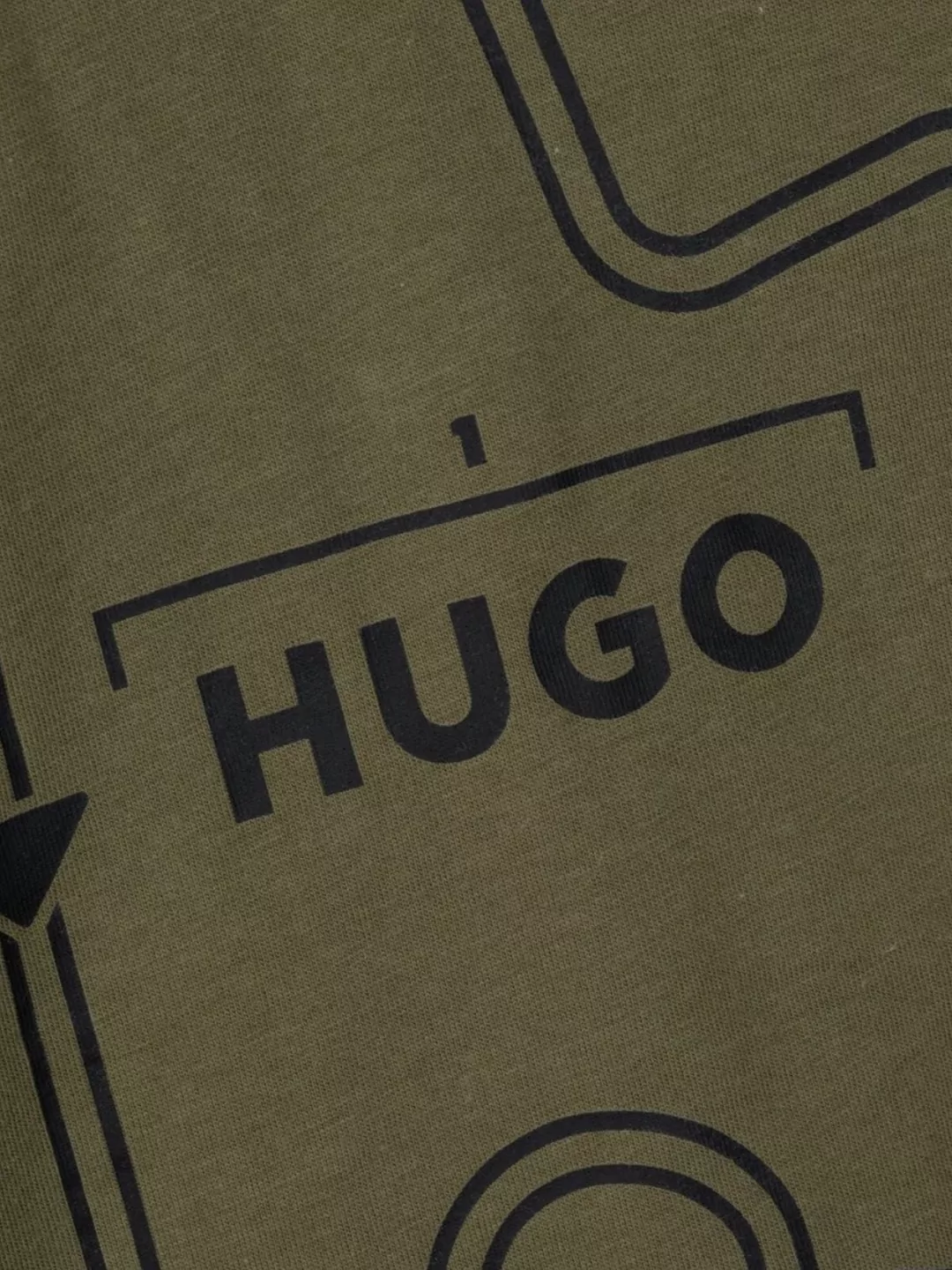Hugo Boss Graphic Print Crew Neck Short Sleeves T-shirt In Green