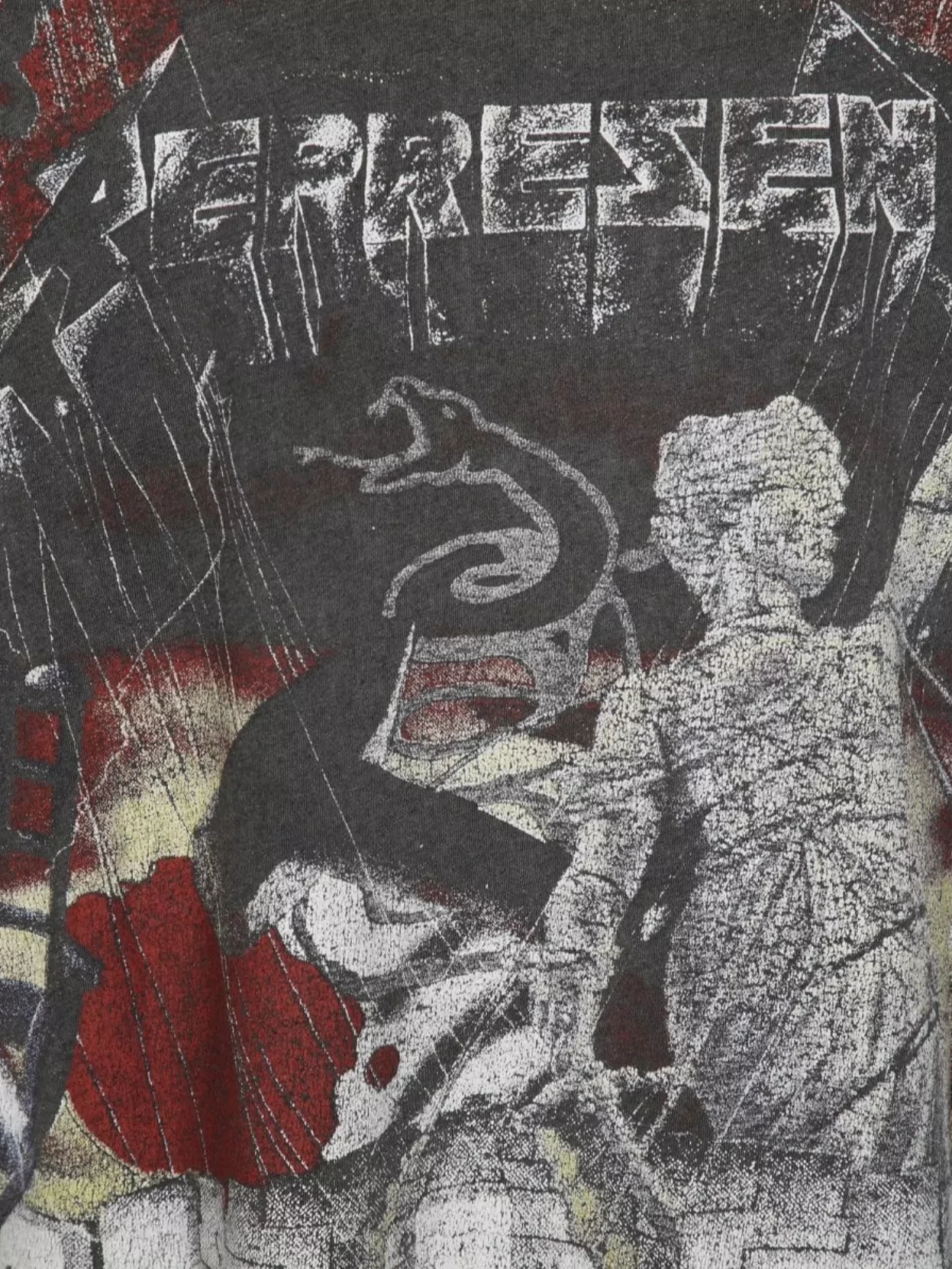 Represent X Metallica Master Of Puppets T-shirt In Vintage Grey