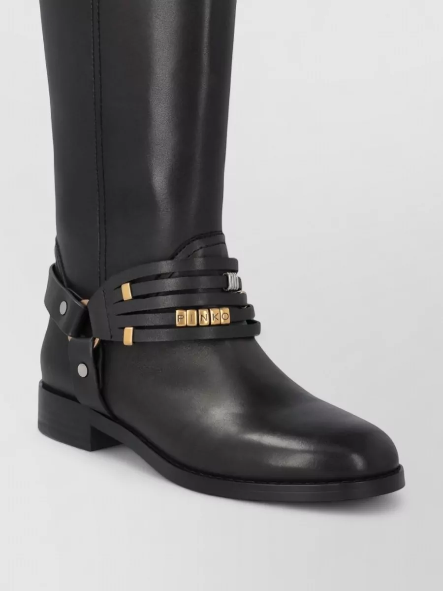 Pinko Leather Ankle Boots